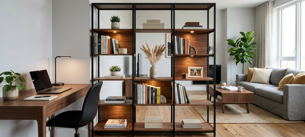 Стеллаж для зонирования комнаты: решение для вашего интерьера