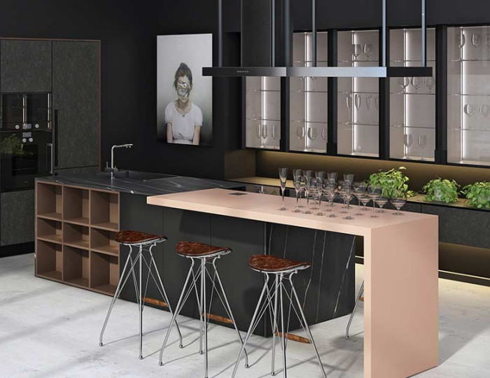 Кухни в современном стиле под заказ по индивидуальному проекту