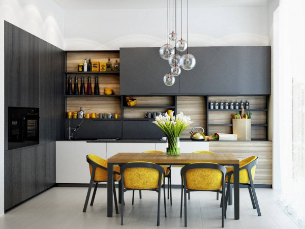 Планировка кухни и расстановка мебели — идеи дизайна интерьеров и фото