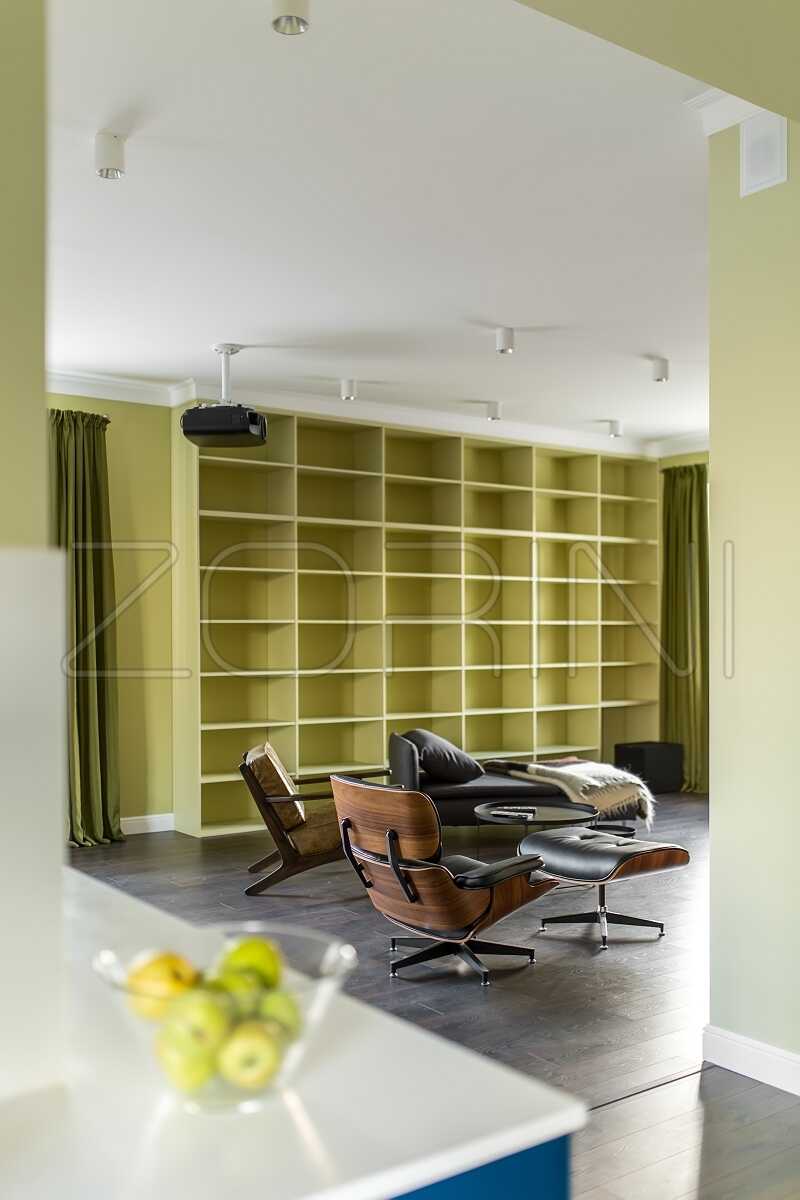 Зеленые книжные шкафы Мерсин - фото