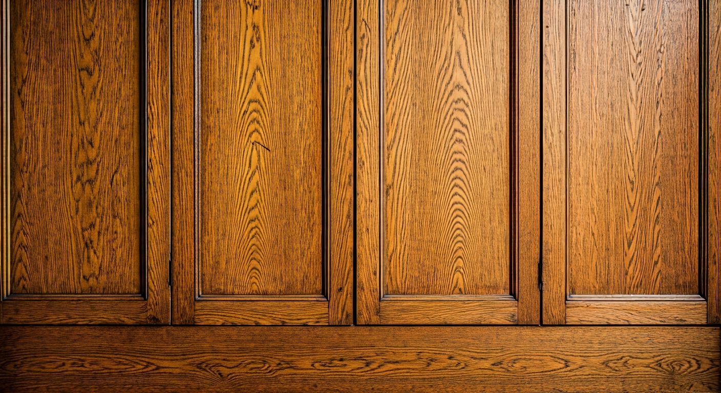 Рустикальный интерьер с патинированным дубовым шкафом