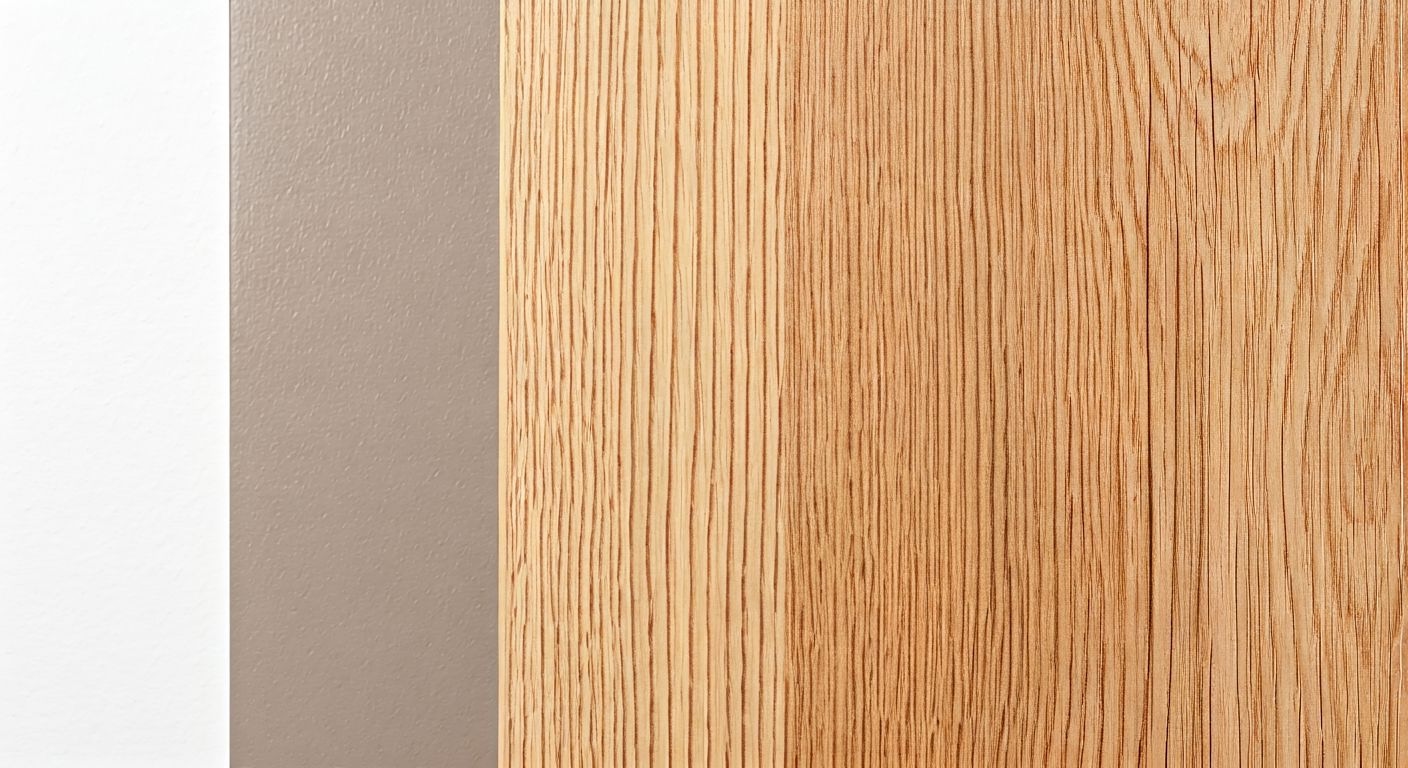 крупный план образцов МДФ ЛДСП массива