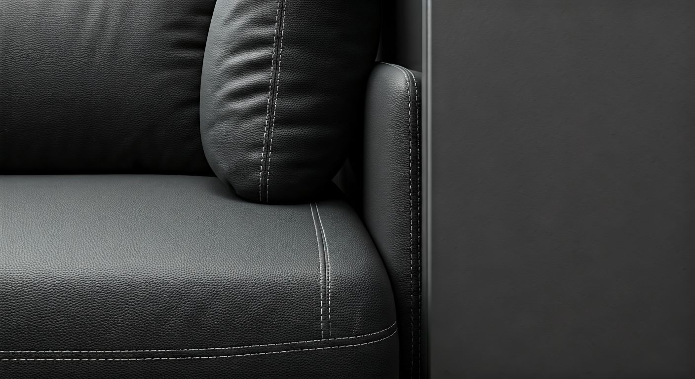 Детальный крупный план эргономичного дивана