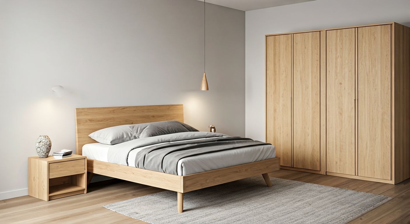 Минималистичная спальня в скандинавском стиле