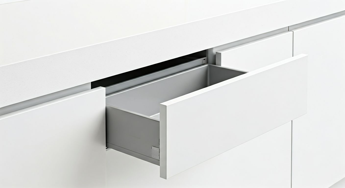 фурнитура ящика с push-to-open доводчиком