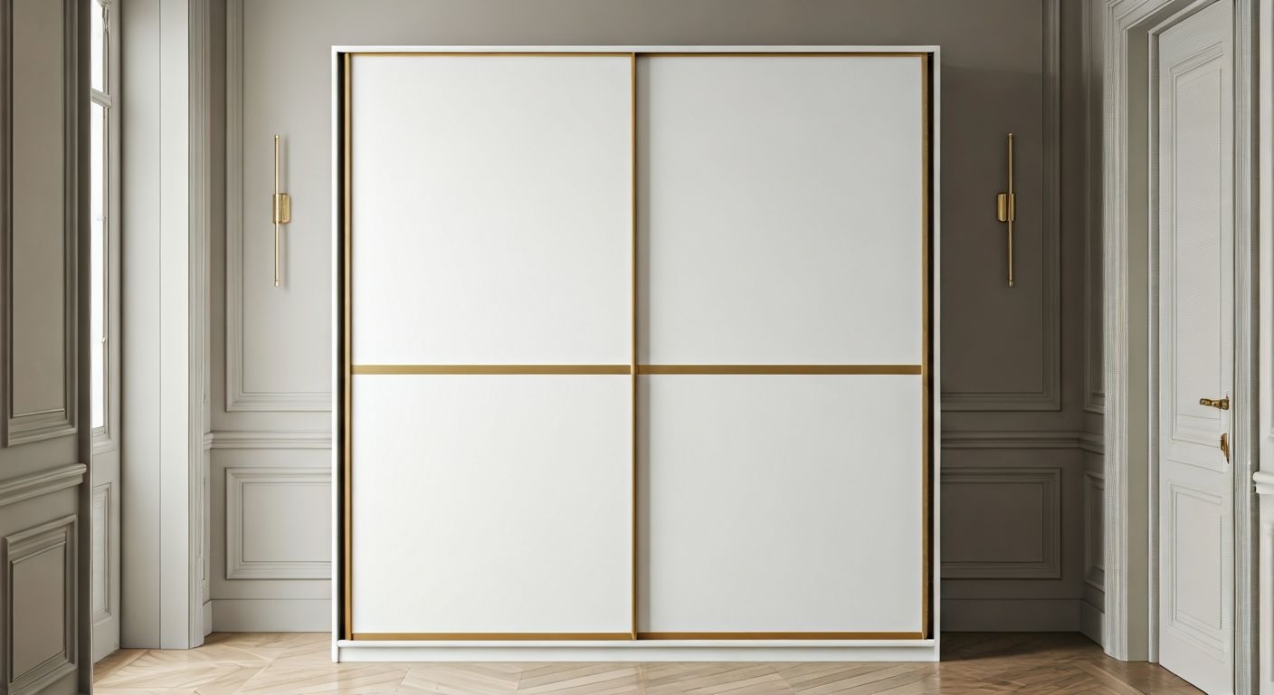 Минималистичный неоклассический шкаф-купе