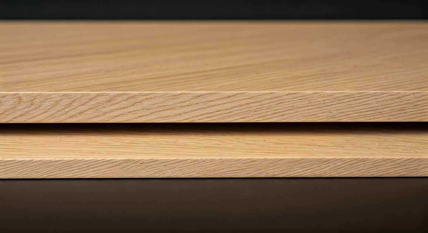 Срез панелей MDF с шпоновой кромкой