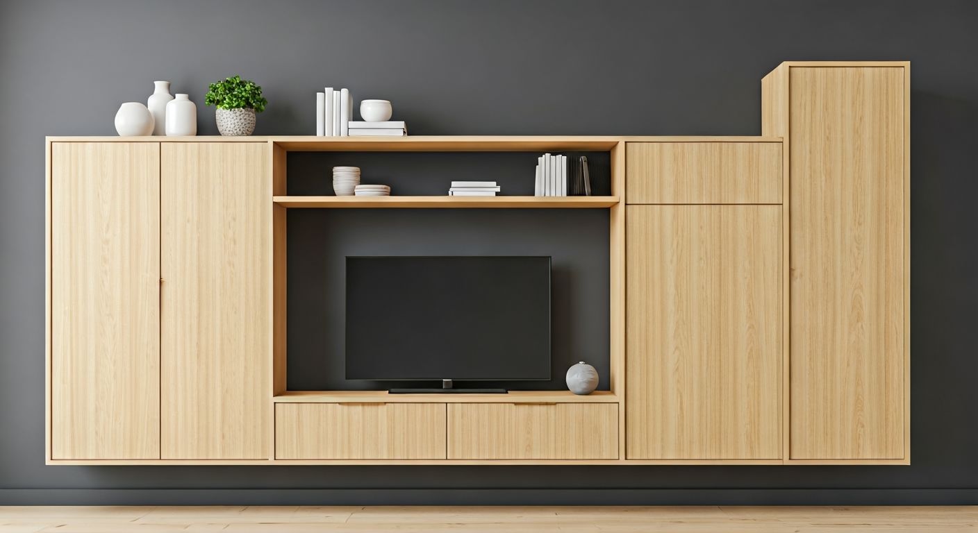 Современная модульная гостиная с мебелью