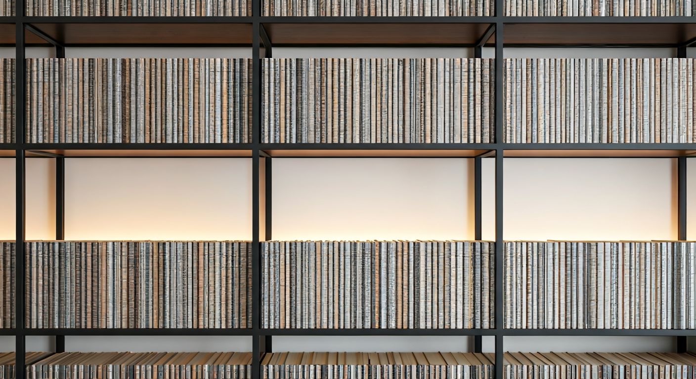 Минималистичные открытые металлические полки