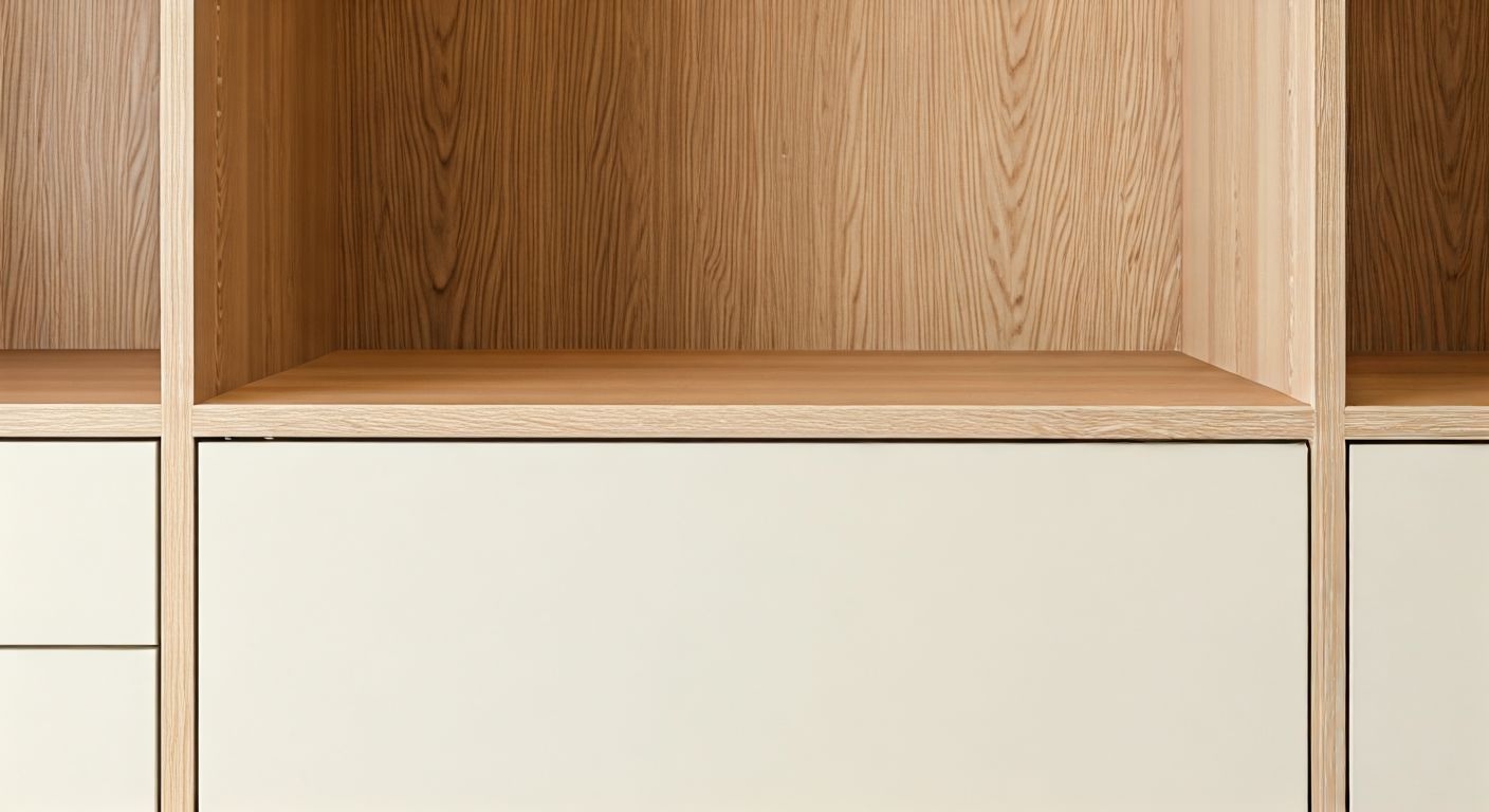 интерьер шкафа с подсветкой и встроенными розетками