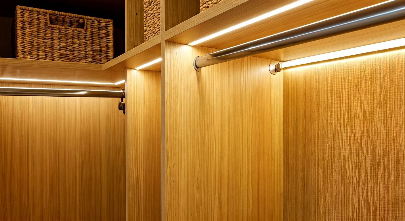 деталь подсветки полок и штанг