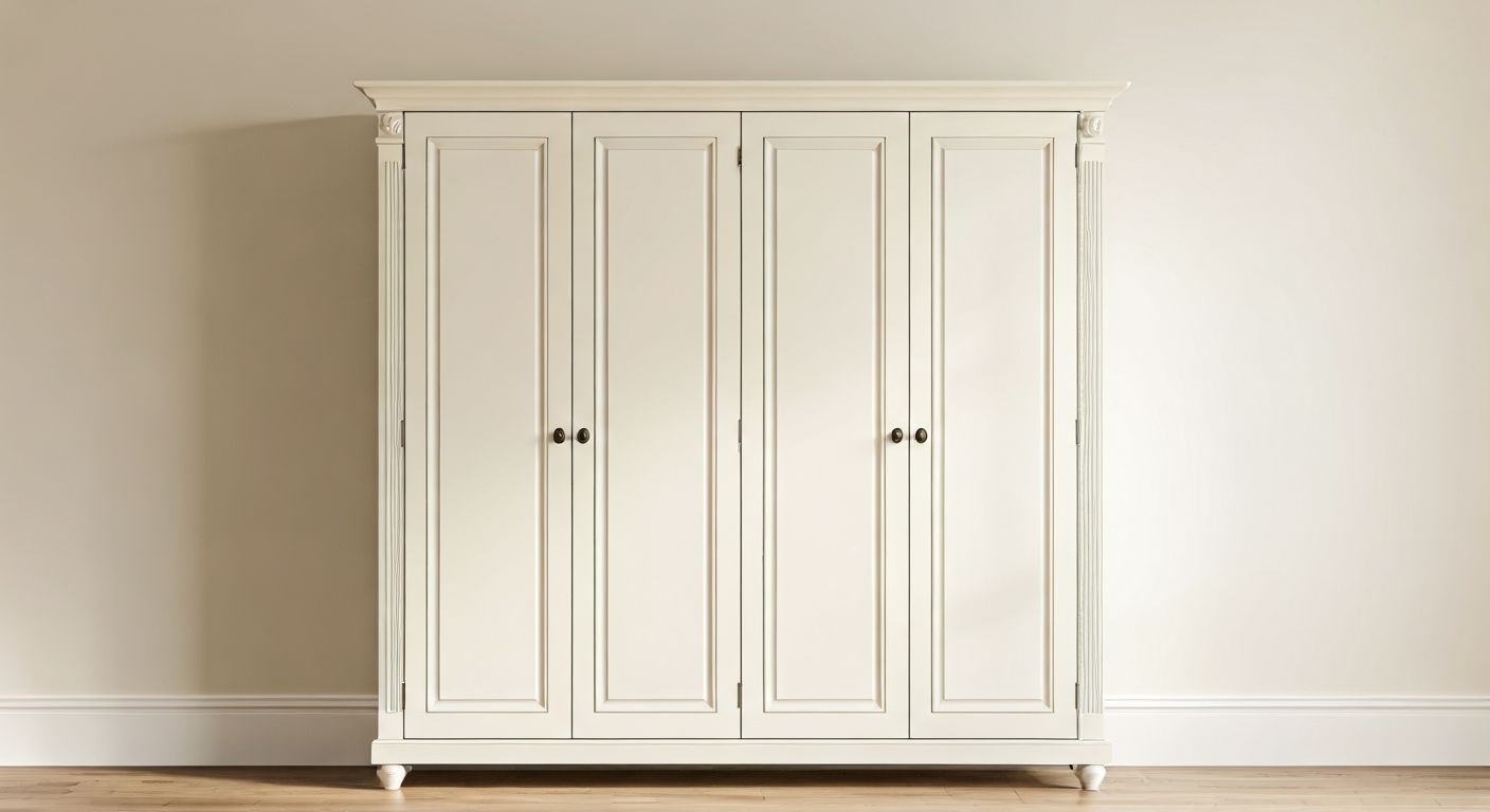 Классический отдельностоящий шкаф с декоративными филёнками