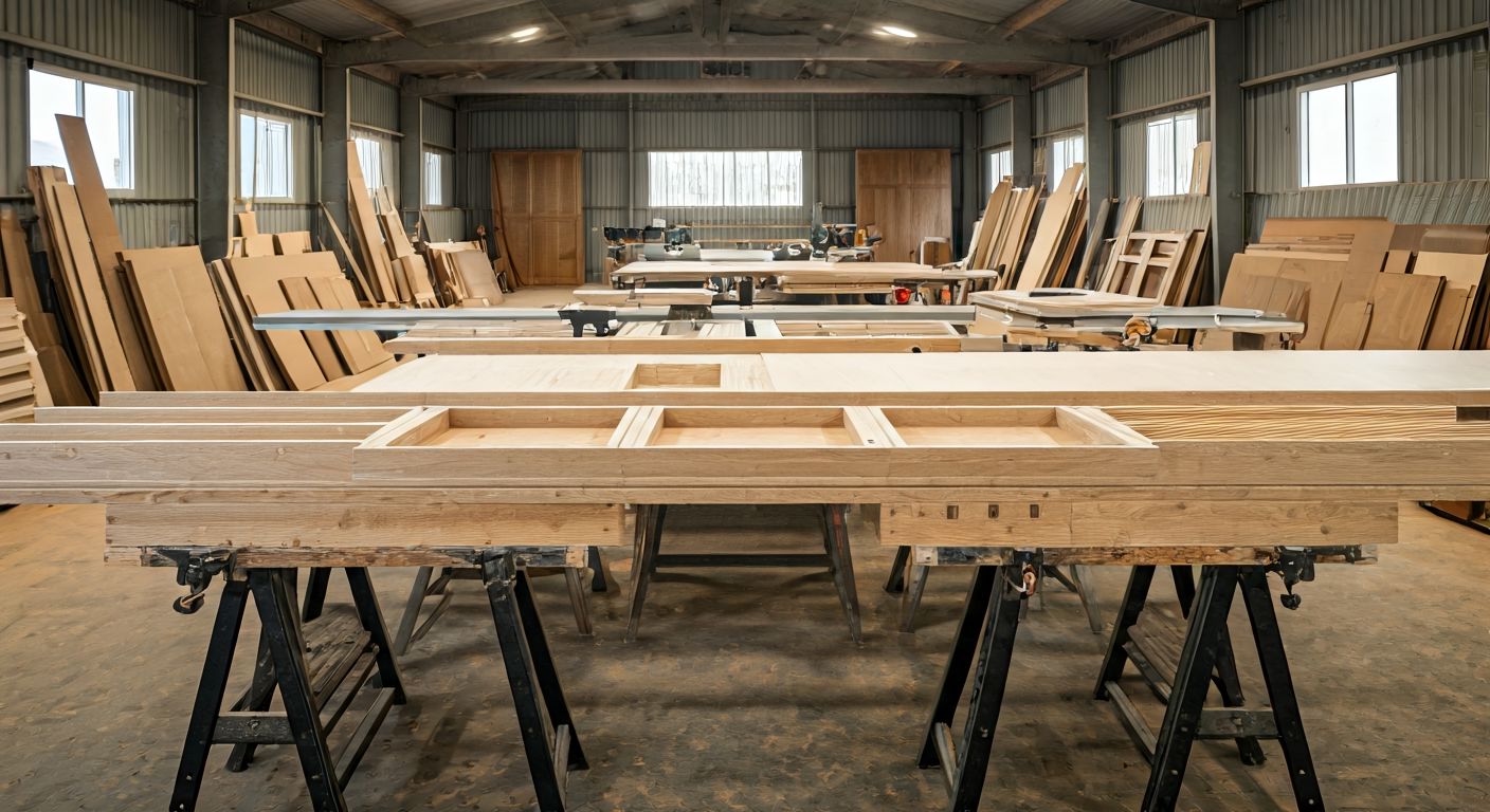 Сборка и отделка модулей в цехе