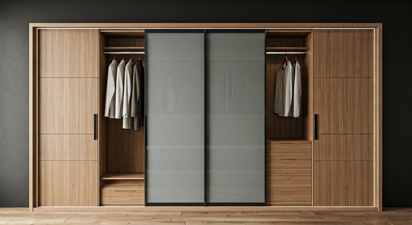 Шкаф-купе с комбинированными дверями