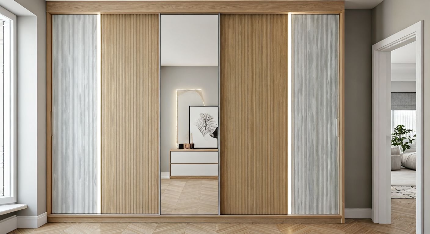 Роскошный встроенный шкаф в прихожей