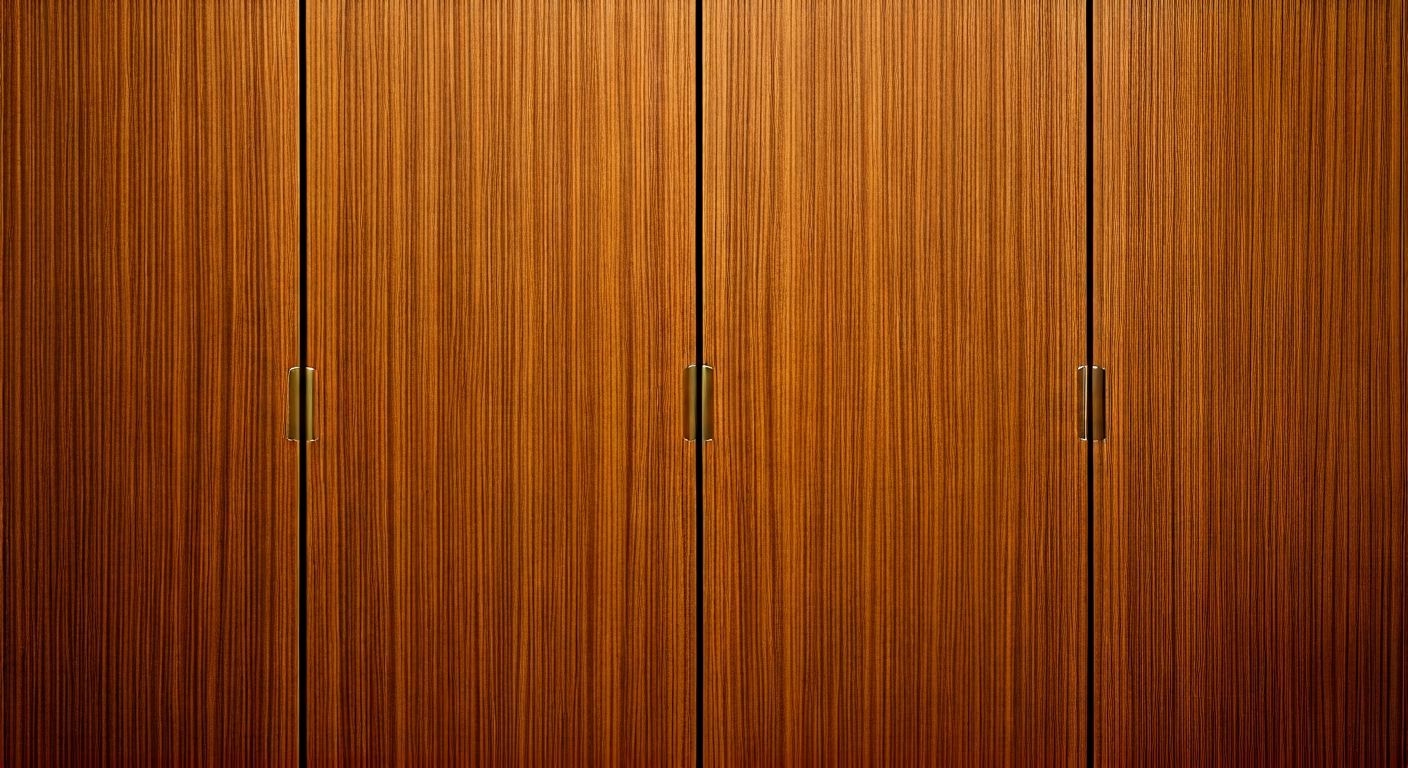 роскошная гардеробная с распашными дверями