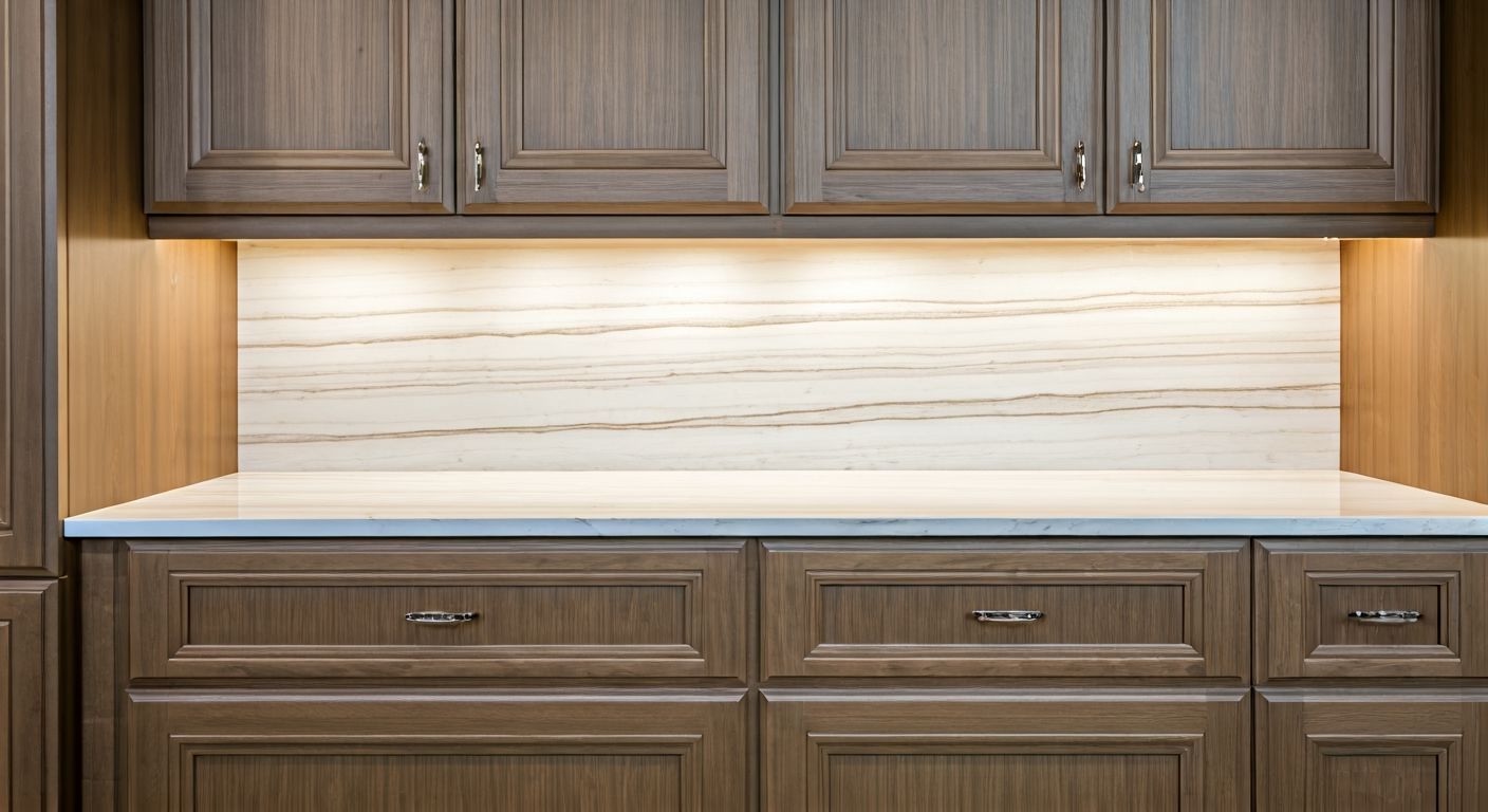 Деталь кухни в шоуруме мебели