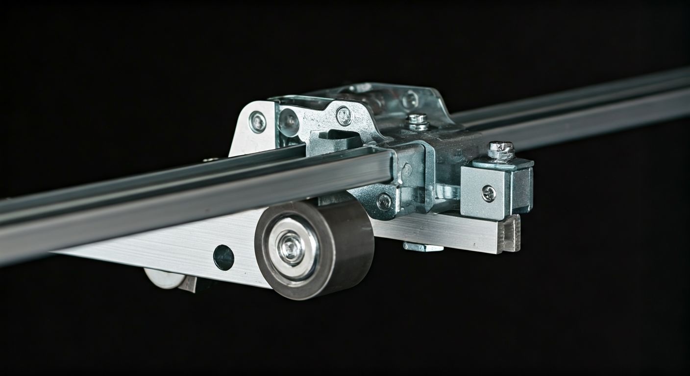 деталь алюминиевого раздвижного механизма шкафа