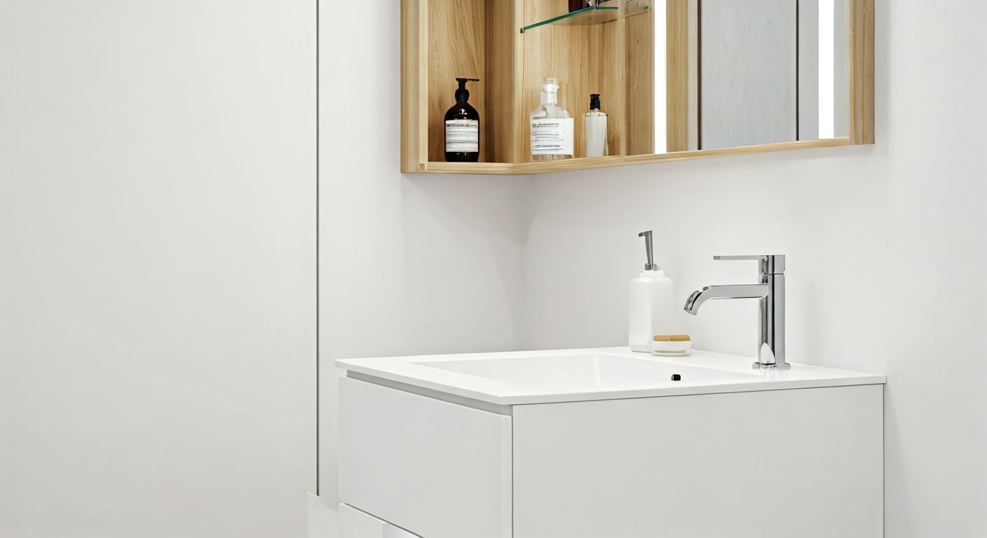 компактная мебель для маленькой ванной