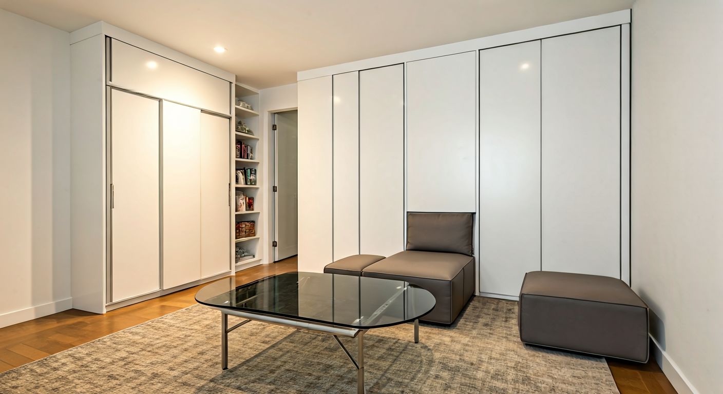 Роскошная планировка маленькой квартиры с мебелью