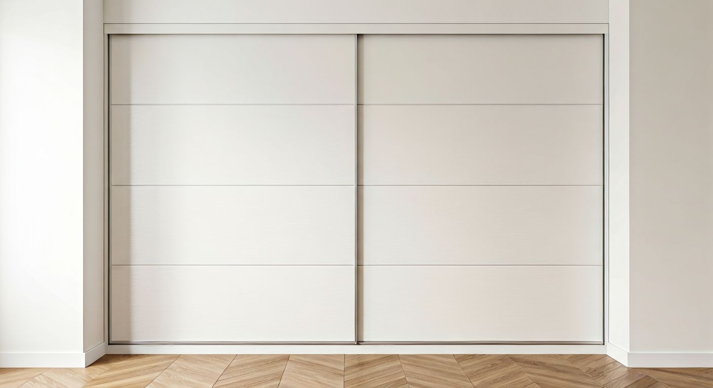 встроенный шкаф-купе в нише спальни