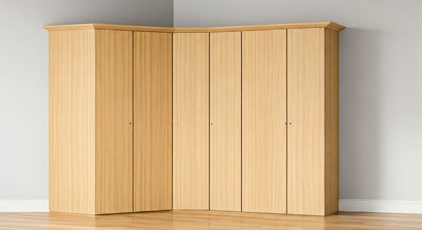 Угловой шкаф с радиусными дверцами