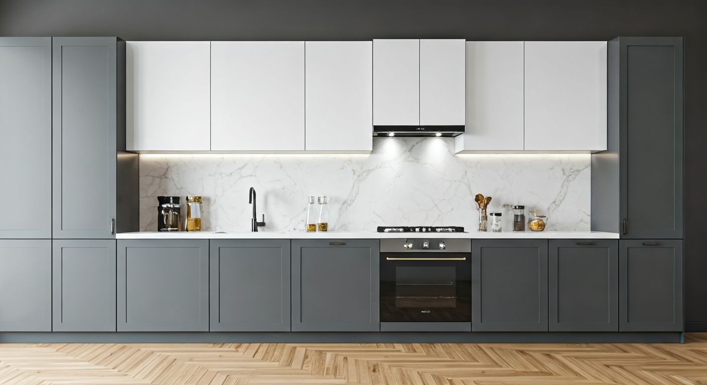 Роскошная кухня с фасадами эмаль