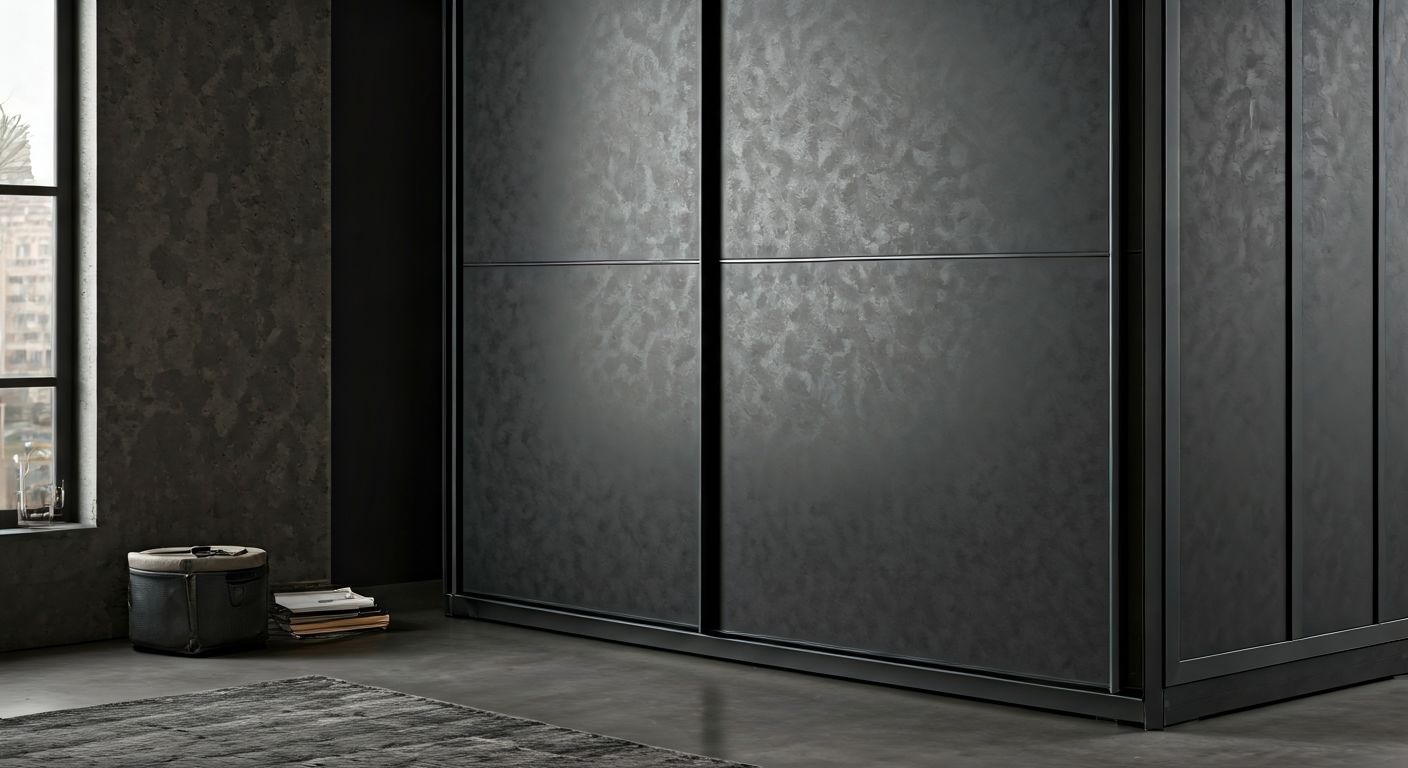 Угловой шкаф-купе в лофт-стиле