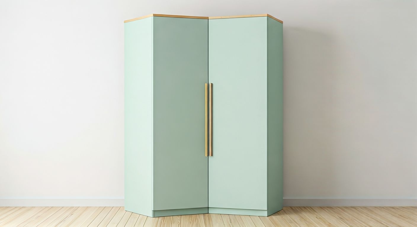 Скандинавский шкаф-купе пастельных тонов