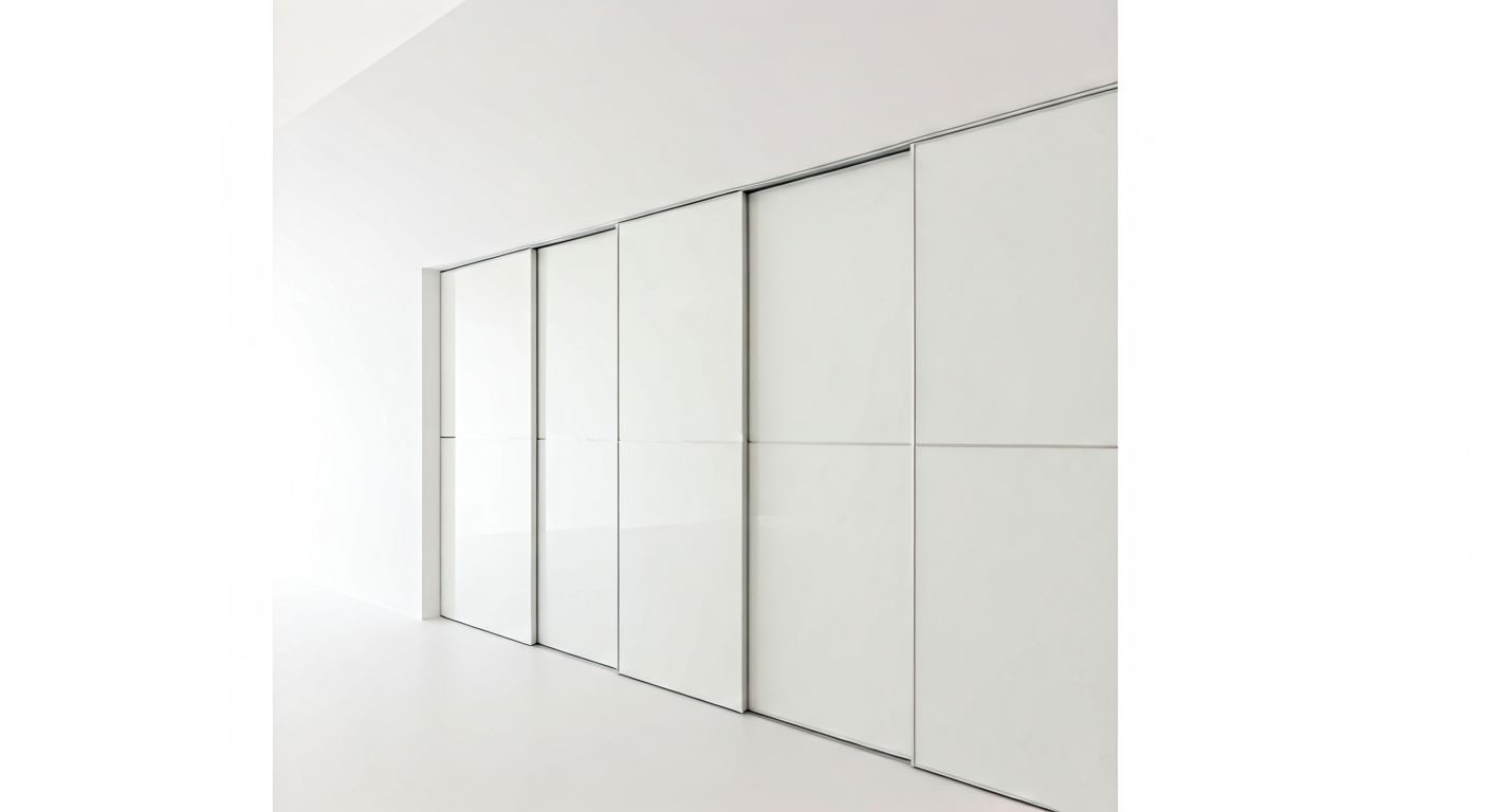 Встроенный шкаф-купе в нише комнаты