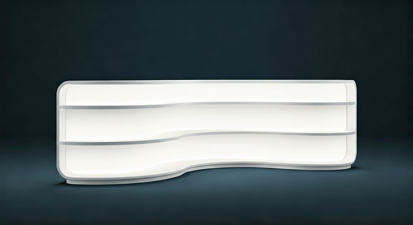 Современный белый ресепшен с подсветкой