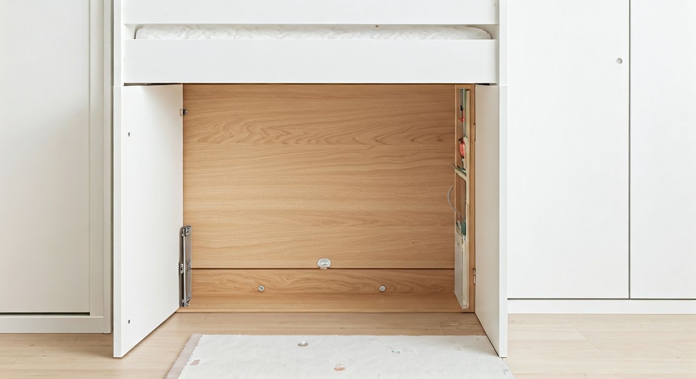 детальный вид выдвижного рабочего стола