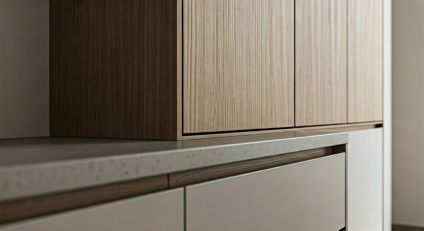 деталь модульного минималистичного шкафа