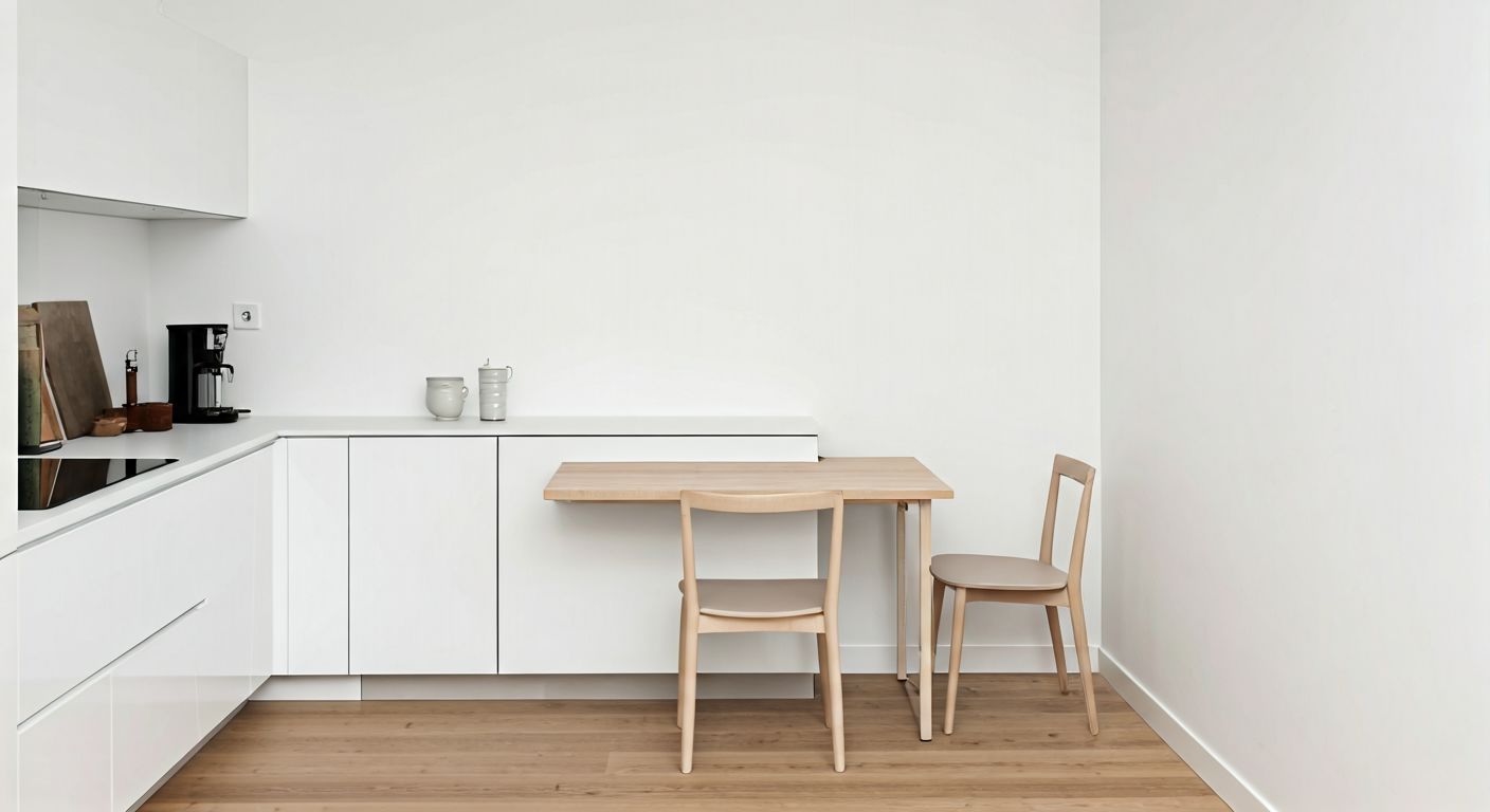 столовая зона с трансформируемой мебелью