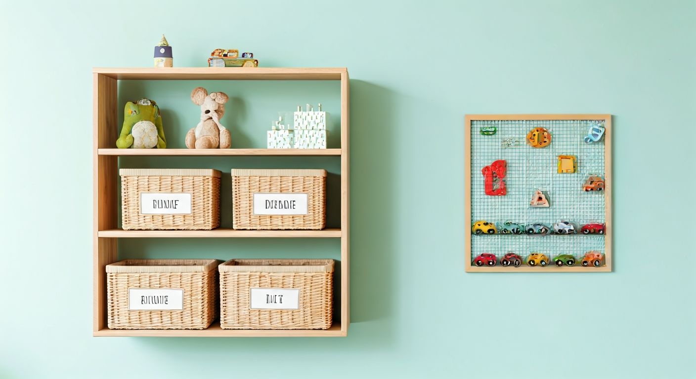 настенные полки для хранения игрушек