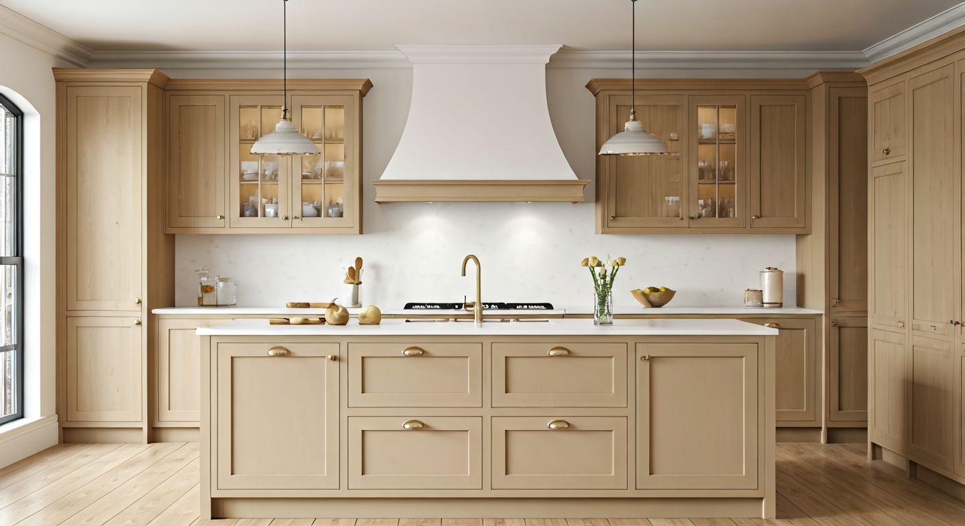 Роскошная кухня с фасадами Дуб Каселла