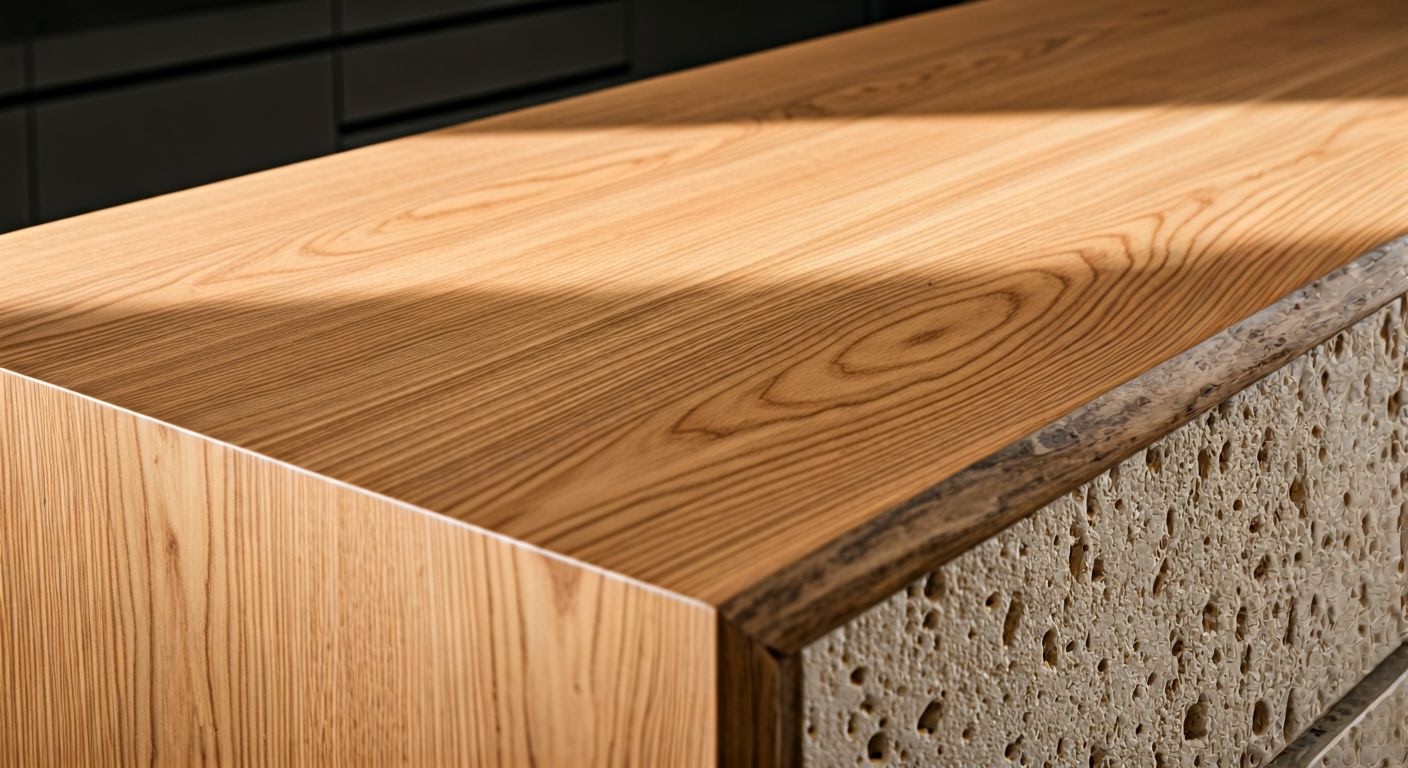 Деталь острова бук с травертином