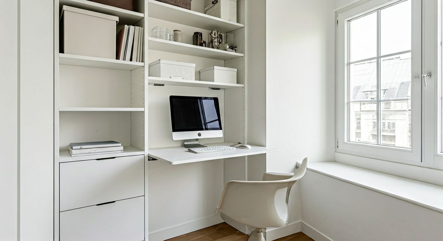 Угловая система хранения и складной стол