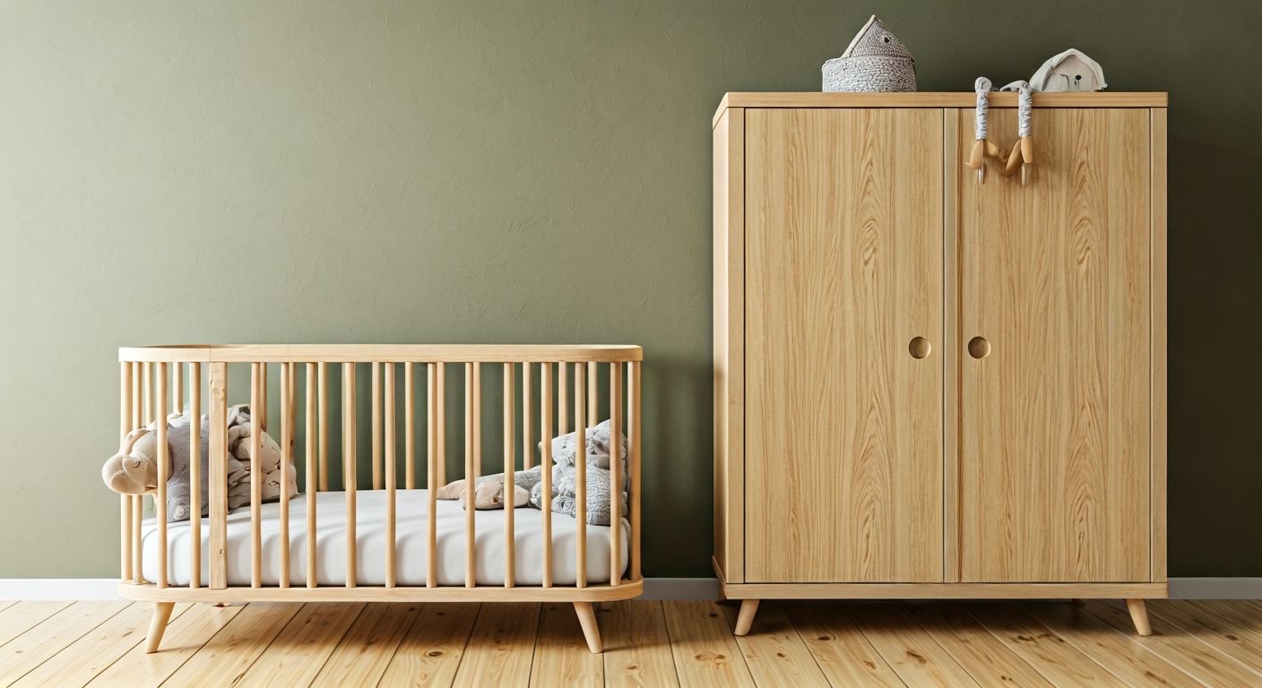 Минималистичная скандинавская мебель в детской