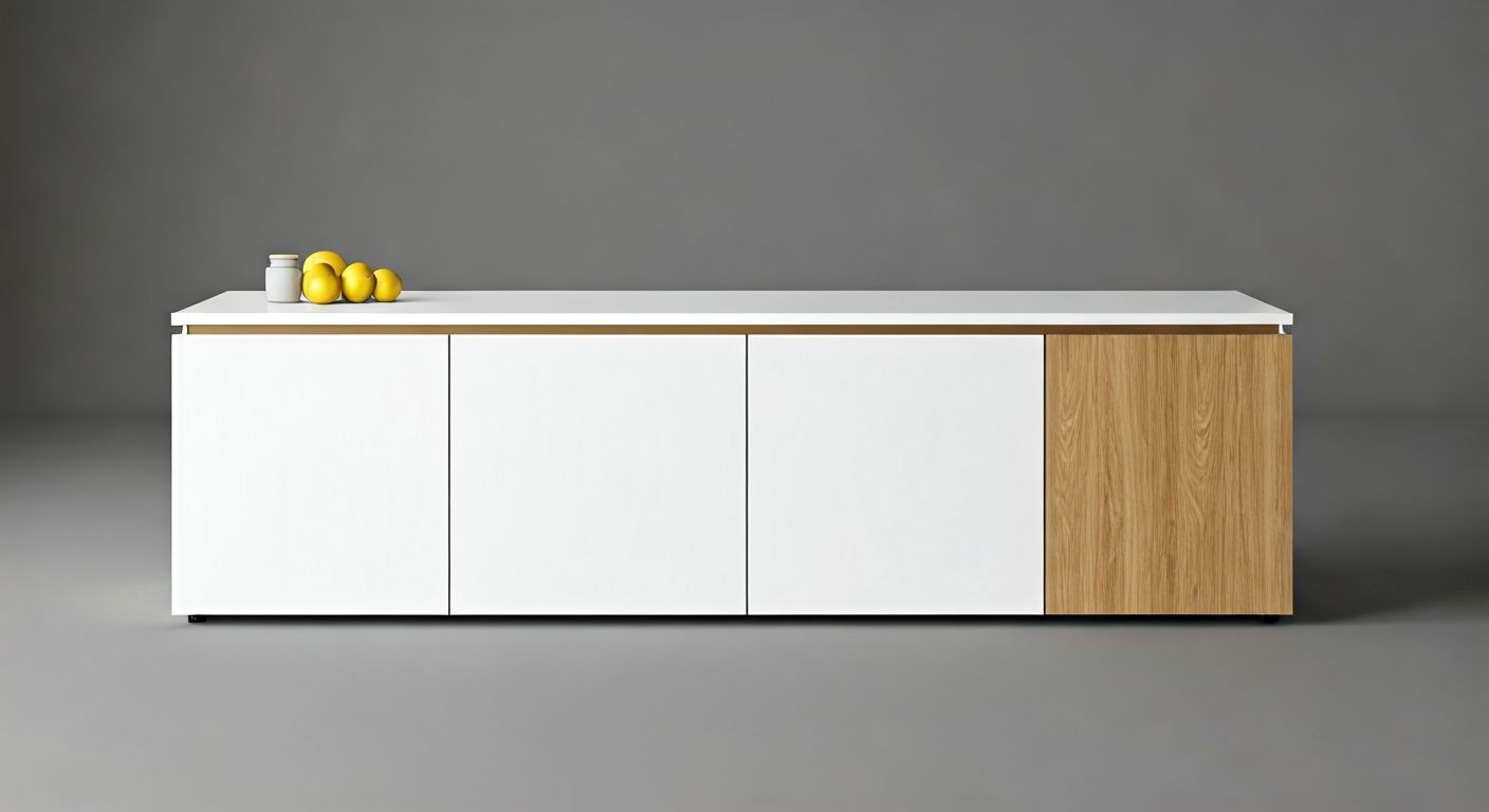 Остров-трансформер с выдвижными панелями и розетками