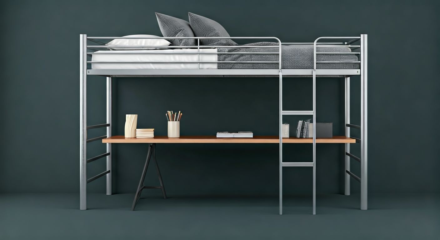 Кровать-чердак с рабочим местом