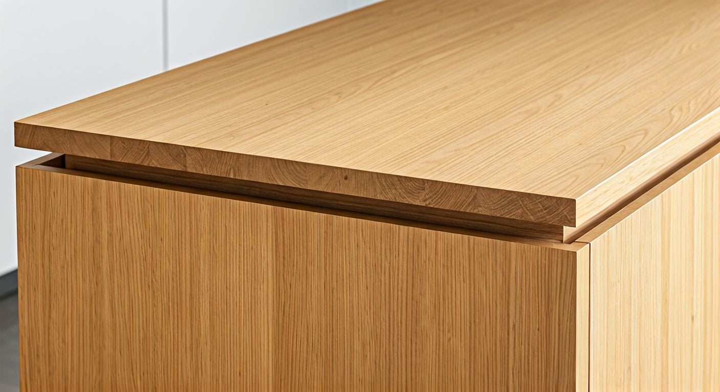 Деталь кухонного острова из бука