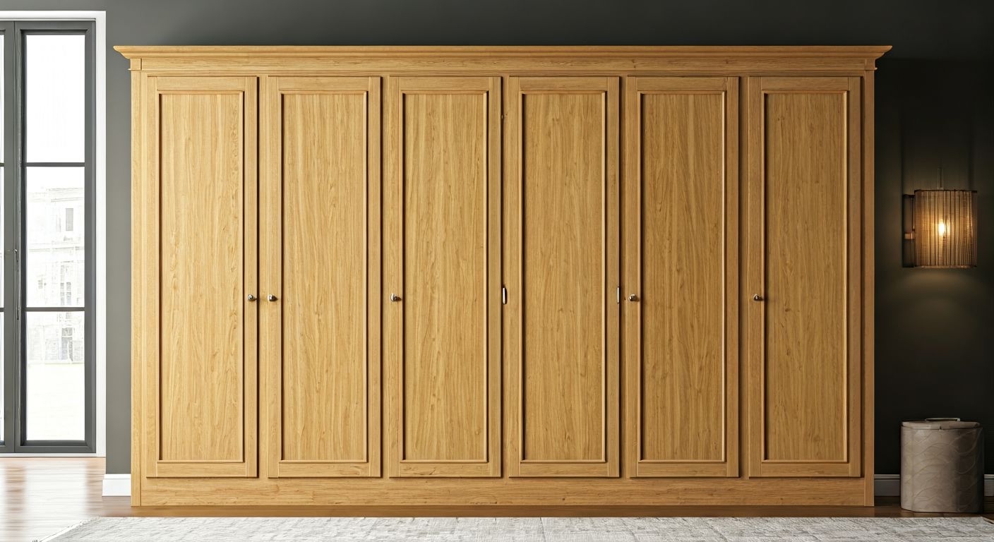 роскошный шкаф из дуба общий вид