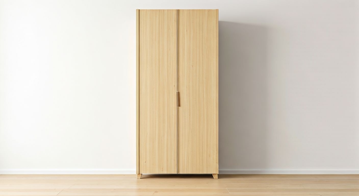 скандинавский шкаф из бука сбоку