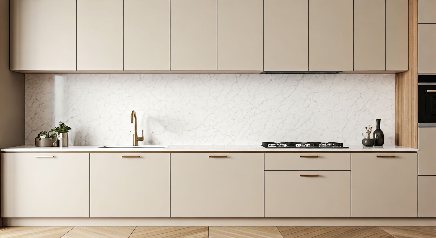 Роскошная кухня с каменной столешницей