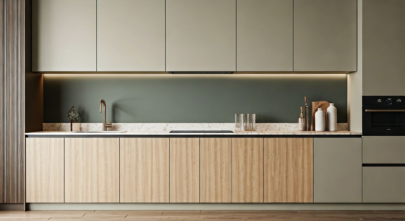 роскошная кухня в интегрированном пространстве