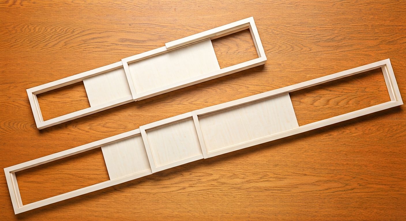 детали мебели для сборки на верстаке