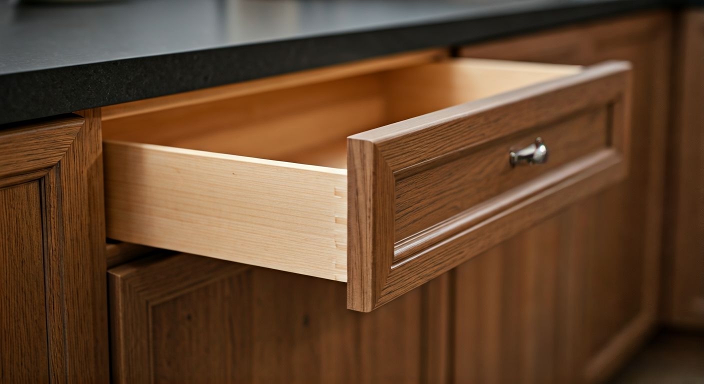 Выдвижной ящик с металлическими направляющими