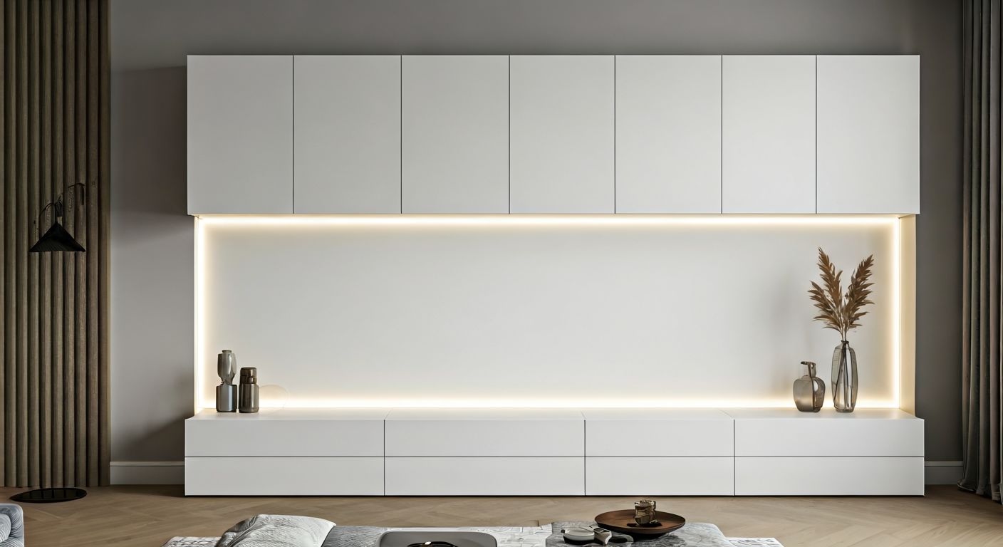 Роскошная гостиная с мебелью на заказ