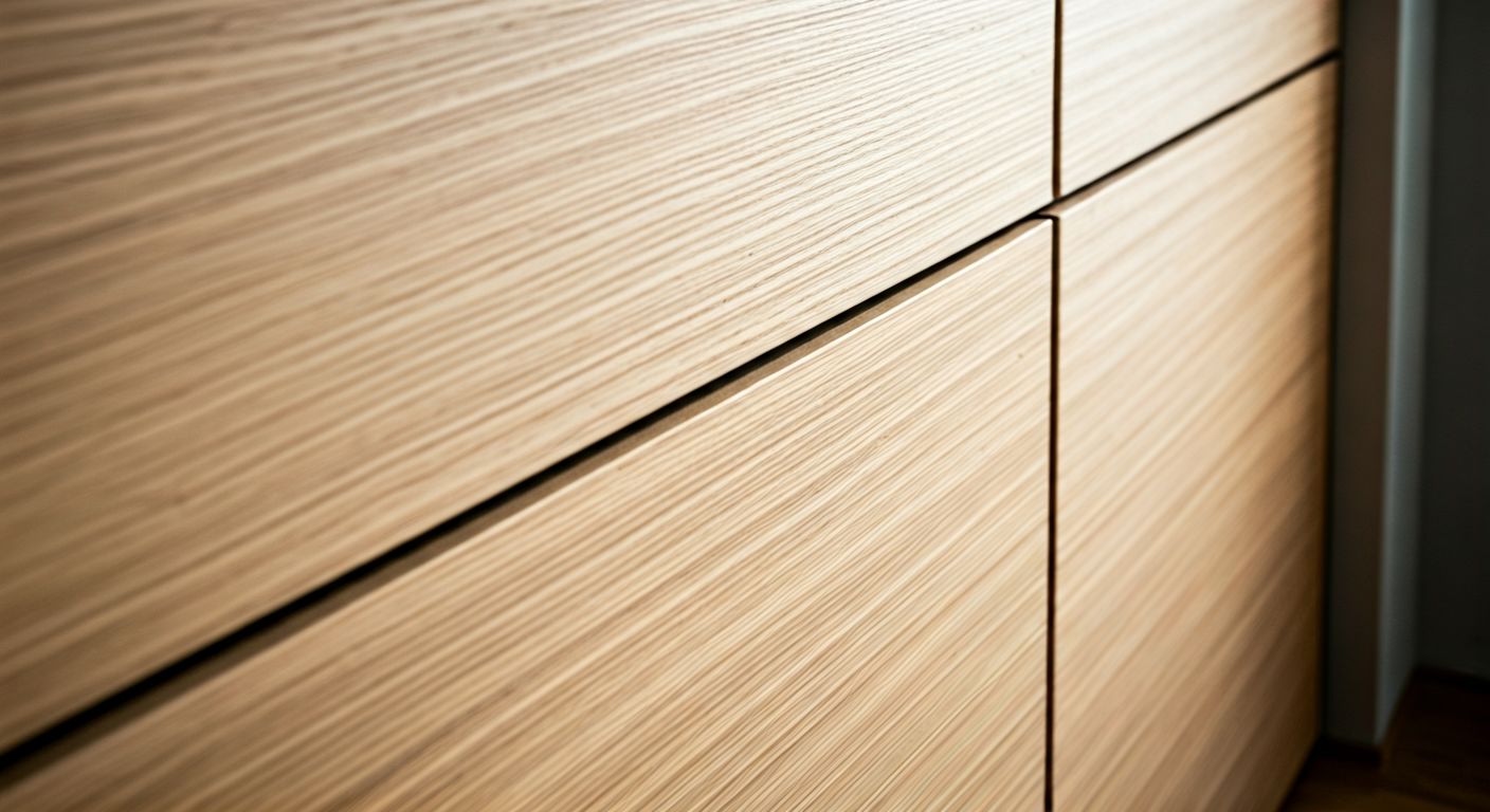 Деталь встроенного шкафа с доводчиками